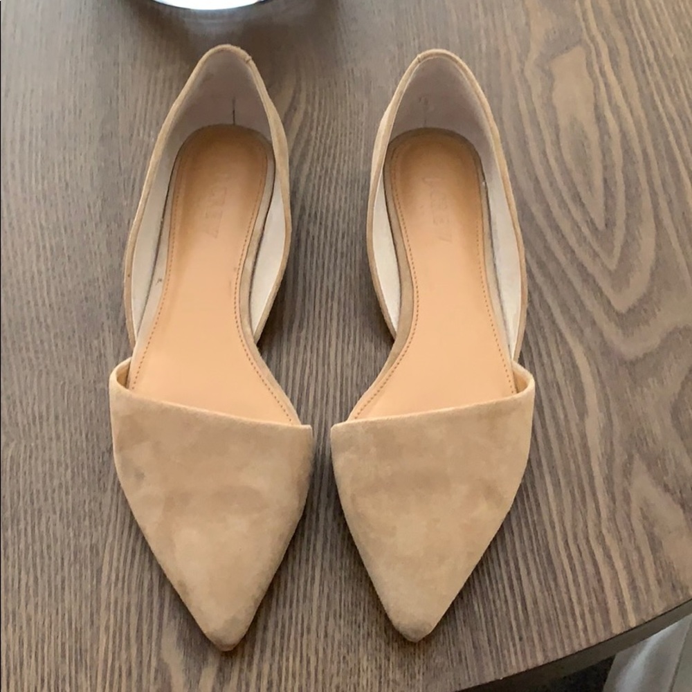 J. Crew Zoe d’Orsay flat in saddle color.